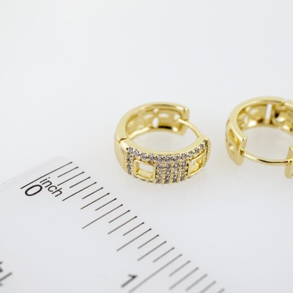 Arete de Acero Bañado en Oro 14k - EA336 - Imagen 3