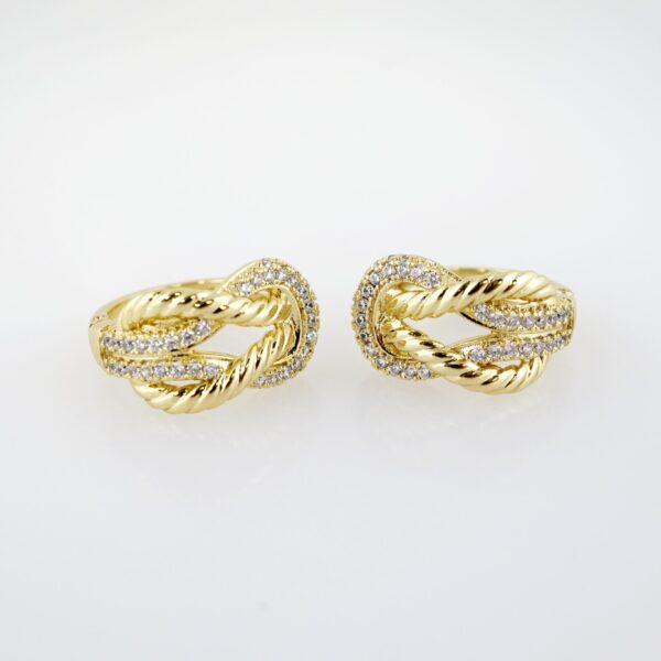 Arete de Acero Bañado en Oro 14k - EA337