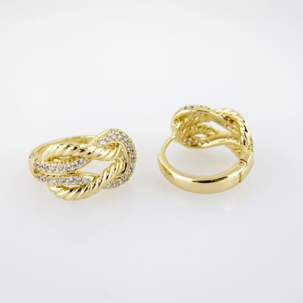 Arete de Acero Bañado en Oro 14k - EA337 - Imagen 2