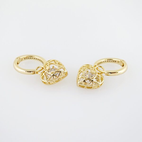Arete de Acero Bañado en Oro 14k - EA338
