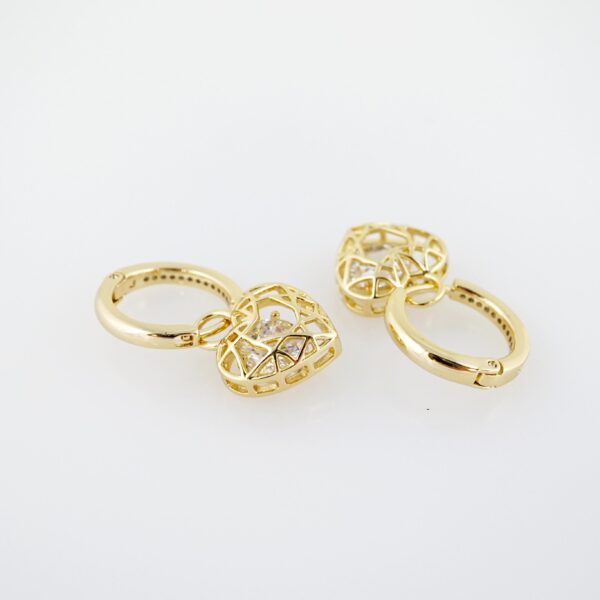 Arete de Acero Bañado en Oro 14k - EA338 - Imagen 2