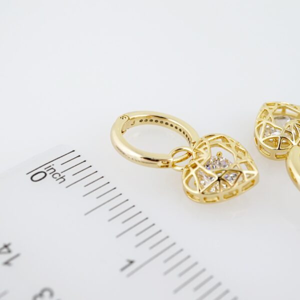 Arete de Acero Bañado en Oro 14k - EA338 - Imagen 3