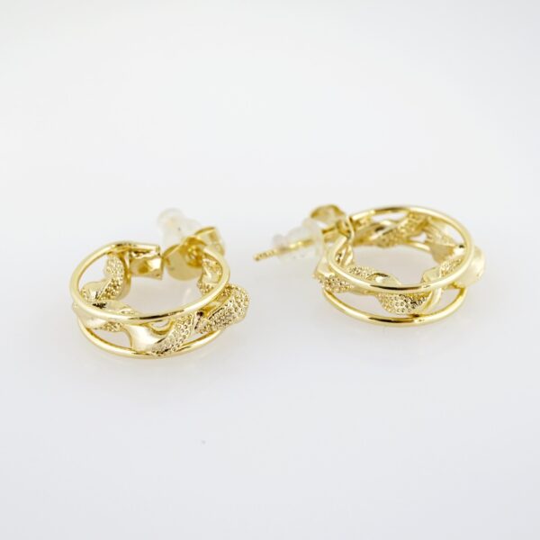 Arete de Acero Bañado en Oro 14k - EA339 - Imagen 2