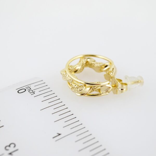 Arete de Acero Bañado en Oro 14k - EA339 - Imagen 3