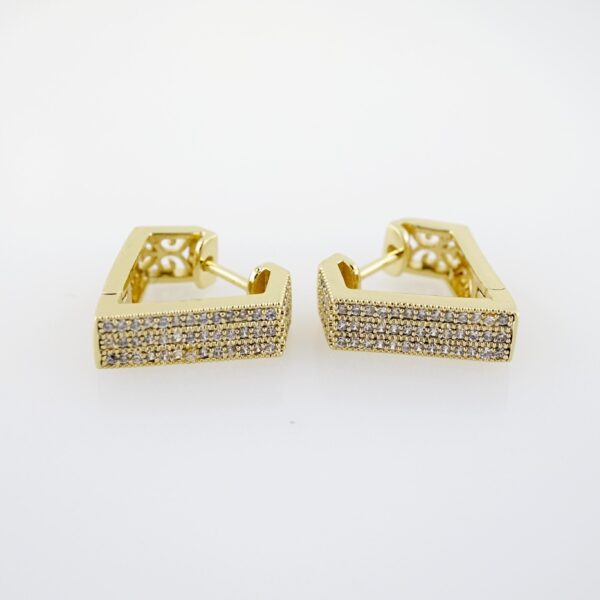 Arete de Acero Bañado en Oro 14k - EA359