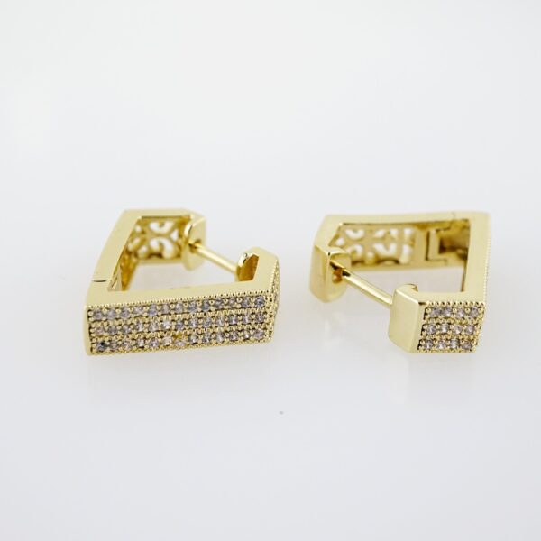 Arete de Acero Bañado en Oro 14k - EA359 - Imagen 2