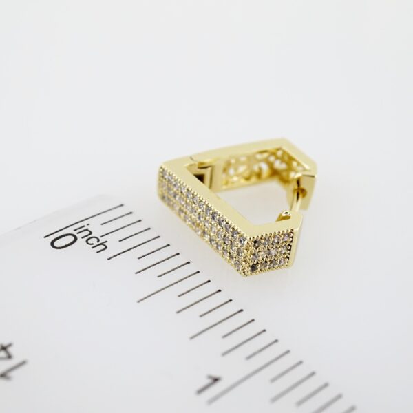 Arete de Acero Bañado en Oro 14k - EA359 - Imagen 3