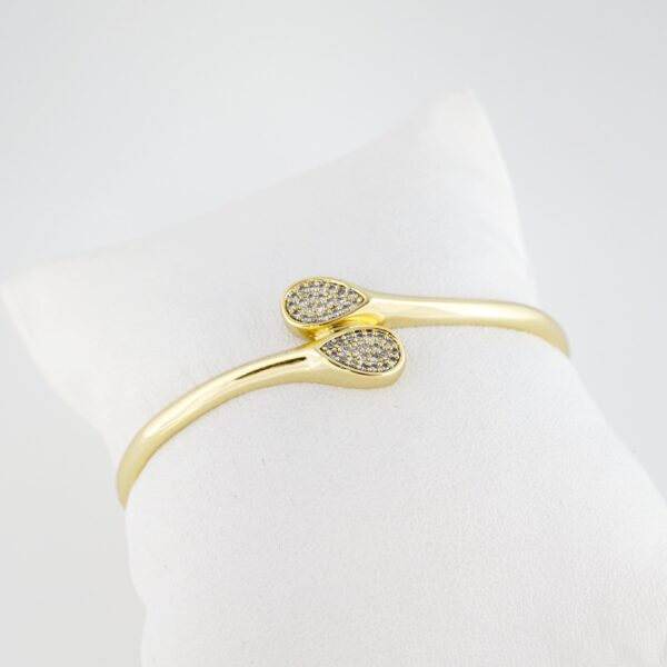 Pulso de Acero Bañado en Oro 14k - BA049 - Imagen 2
