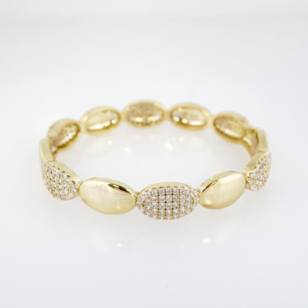 Pulso de Acero Bañado en Oro 14k - BA050