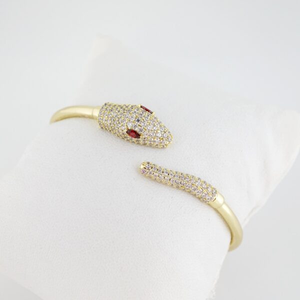 Pulso de Acero Bañado en Oro 14k - BA048 - Imagen 2