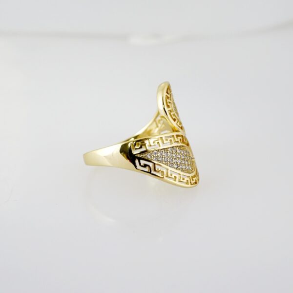 Anillo de Acero Inoxidable Bañado en Oro 14k - RG047 - Imagen 2