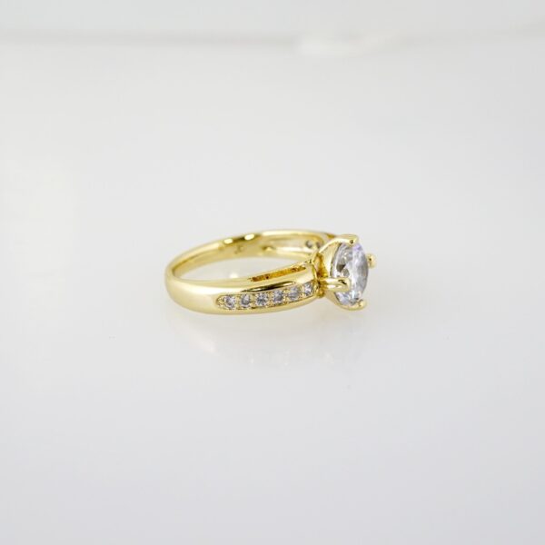 Anillo de Acero Inoxidable Bañado en Oro 14k - RG044 - Imagen 2