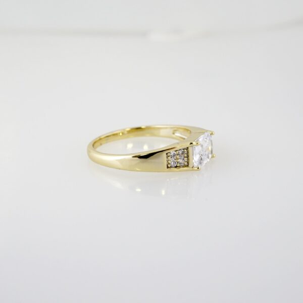 Anillo de Acero Inoxidable Bañado en Oro 14k - RG041 - Imagen 2