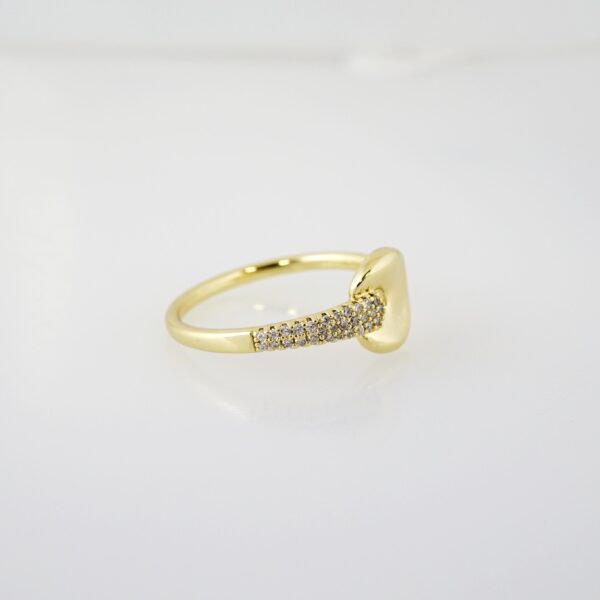 Anillo de Acero Inoxidable Bañado en Oro 14k - RG050 - Imagen 2