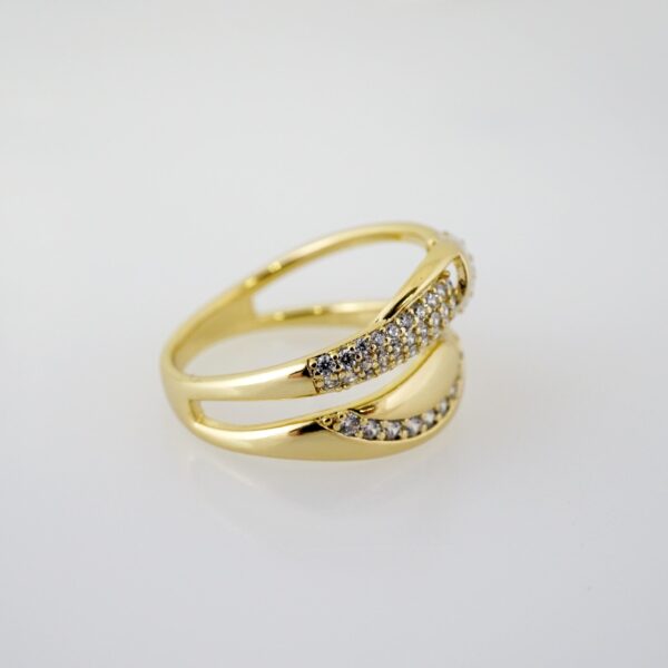Anillo de Acero Inoxidable Bañado en Oro 14k - RG046 - Imagen 2
