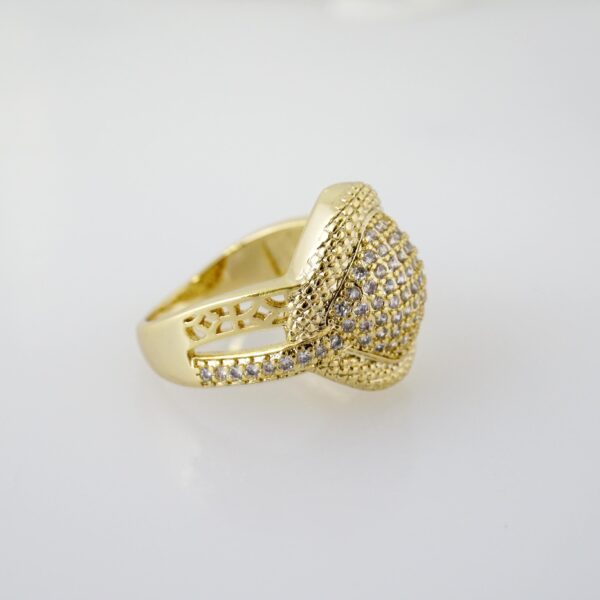 Anillo de Acero Inoxidable Bañado en Oro 14k - RG042 - Imagen 2