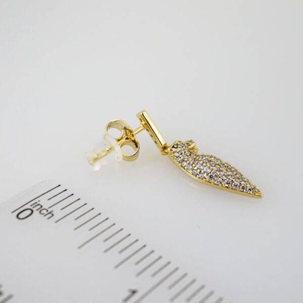 Arete de Acero Bañado en Oro 14k - EA370 - Imagen 3