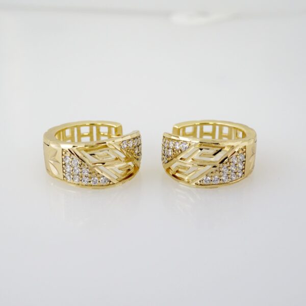 Arete de Acero Bañado en Oro 14k - EA371
