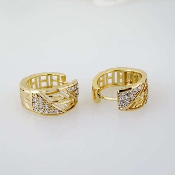 Arete de Acero Bañado en Oro 14k - EA371 - Imagen 2