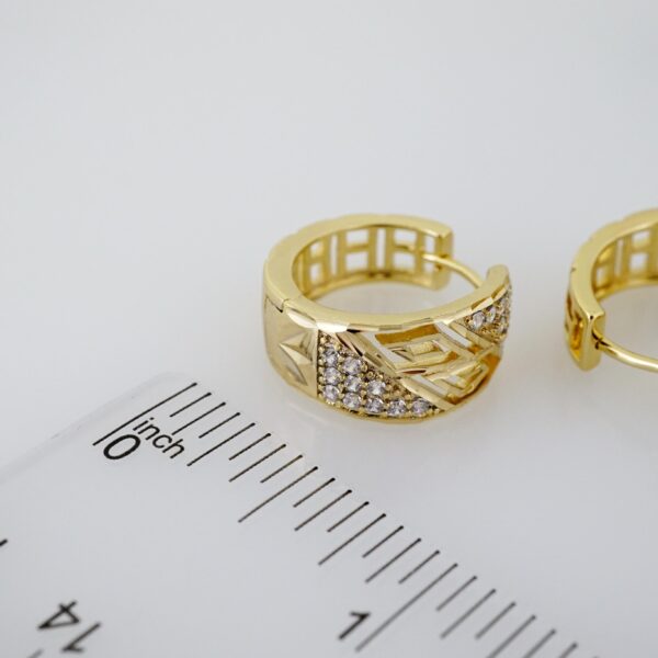 Arete de Acero Bañado en Oro 14k - EA371 - Imagen 3