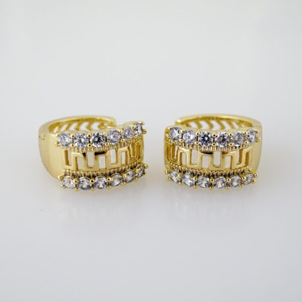 Arete de Acero Bañado en Oro 14k - EA372