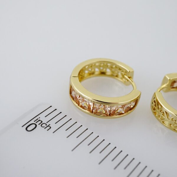 Arete de Acero Bañado en Oro 14k - EA373 - Imagen 3