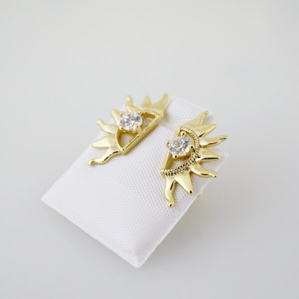 Arete de Acero Bañado en Oro 14k - EA374