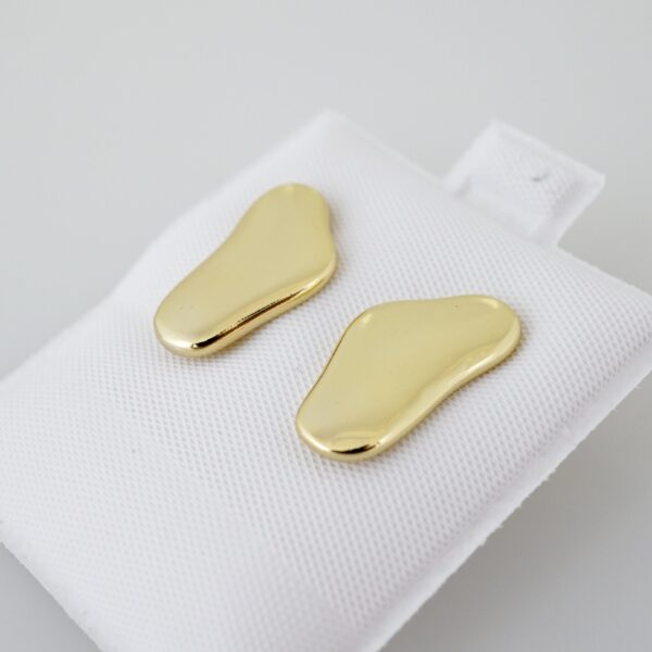 Arete de Acero Bañado en Oro 14k - EA376 - Imagen 2