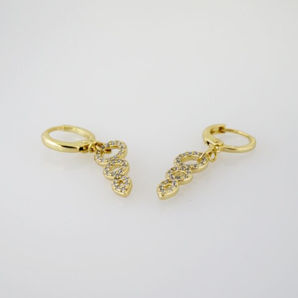 Arete de Acero Bañado en Oro 14k - EA377