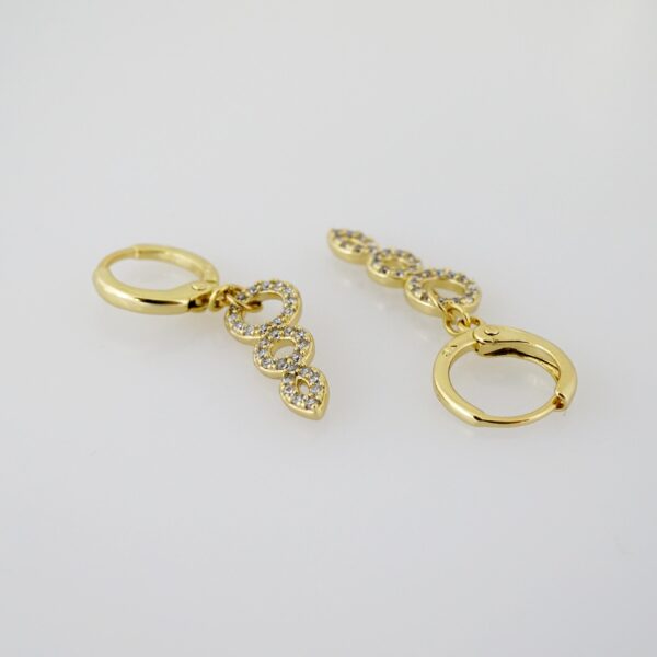 Arete de Acero Bañado en Oro 14k - EA377 - Imagen 2