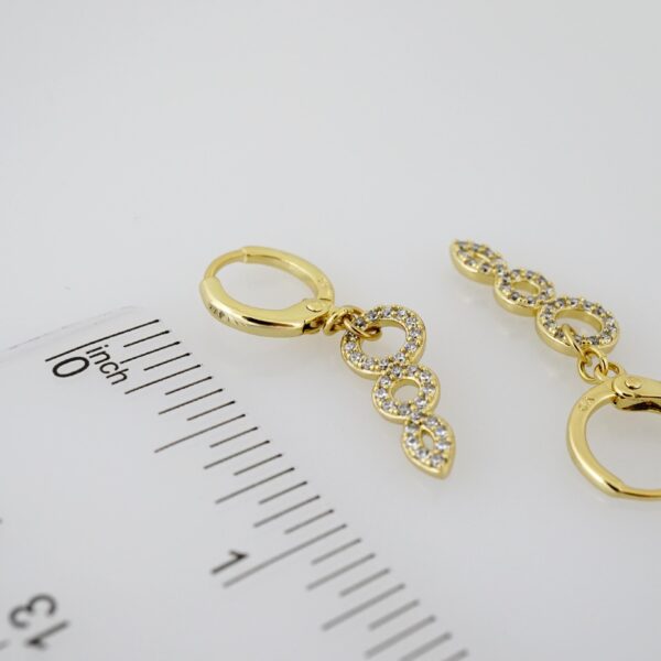 Arete de Acero Bañado en Oro 14k - EA377 - Imagen 3