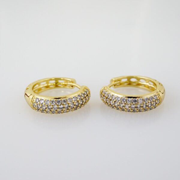 Arete de Acero Bañado en Oro 14k - EA378