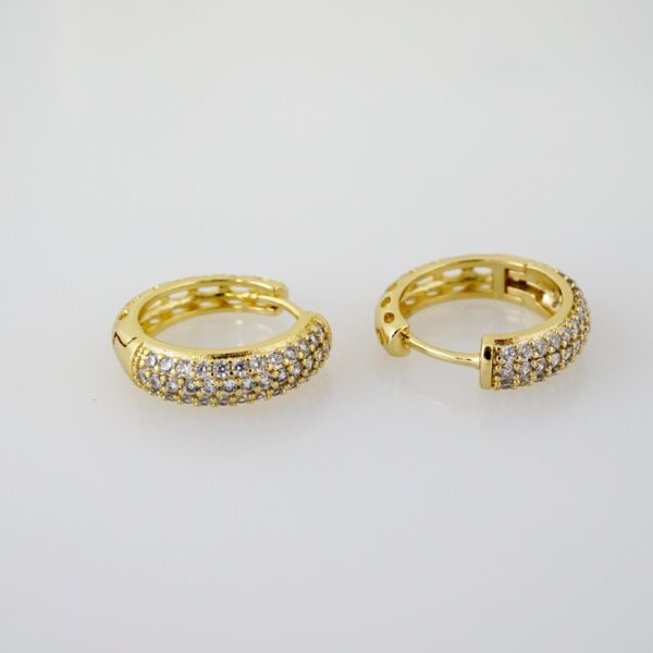 Arete de Acero Bañado en Oro 14k - EA378 - Imagen 2