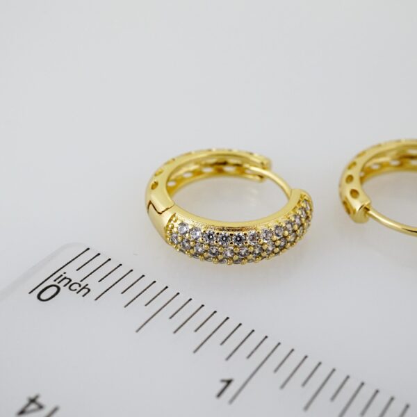 Arete de Acero Bañado en Oro 14k - EA378 - Imagen 3