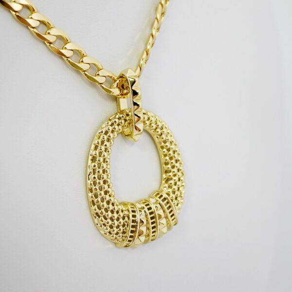 Cadena de Acero Bañada en Oro 14k – CH0198 - Imagen 2