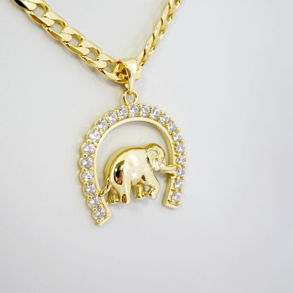 Cadena de Acero Bañada en Oro 14k – CH0202 - Imagen 2