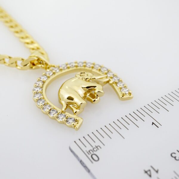 Cadena de Acero Bañada en Oro 14k – CH0202 - Imagen 3