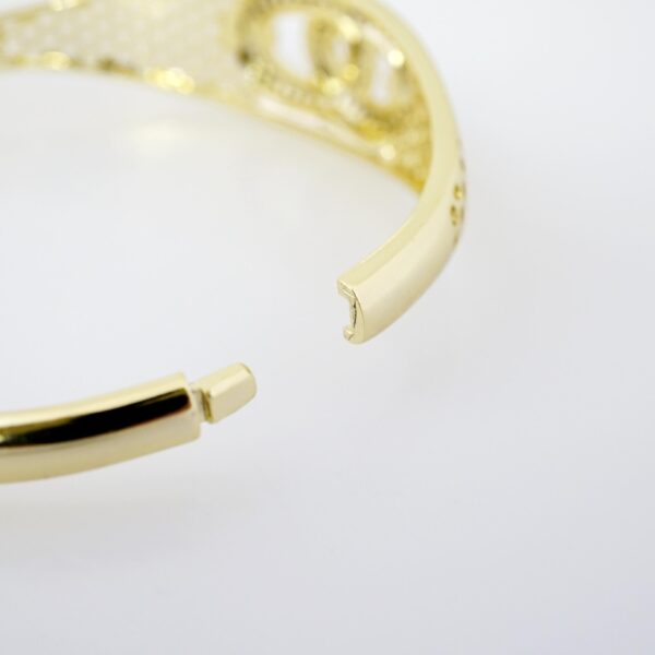 Pulso de Acero Bañado en Oro 14k - BA072 - Imagen 3