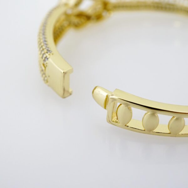 Pulso de Acero Bañado en Oro 14k - BA065 - Imagen 3