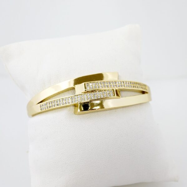 Pulso de Acero Bañado en Oro 14k - BA073 - Imagen 2