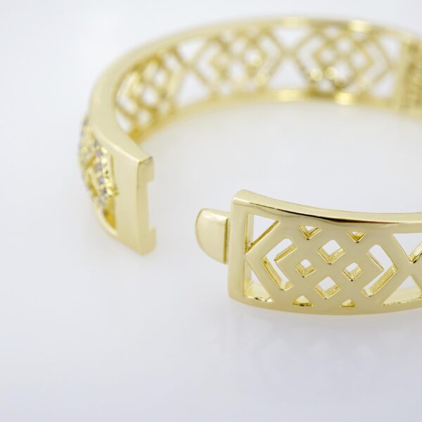 Pulso de Acero Bañado en Oro 14k - BA067 - Imagen 3
