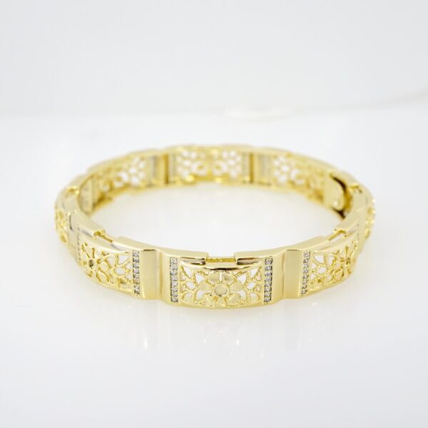 Pulso de Acero Bañado en Oro 14k - BA076