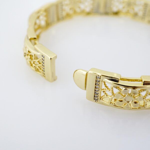Pulso de Acero Bañado en Oro 14k - BA076 - Imagen 3