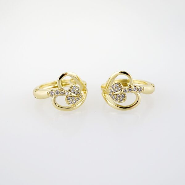 Arete de Acero Bañado en Oro 14k - EA502