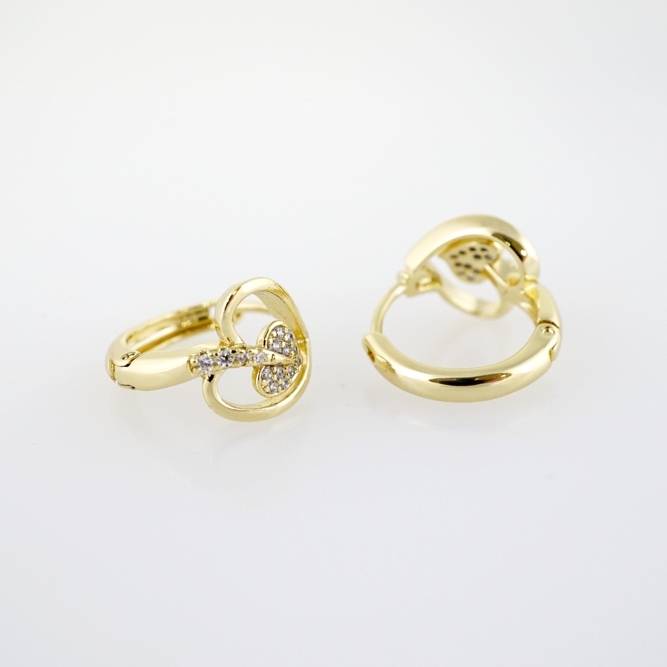 Arete de Acero Bañado en Oro 14k - EA502 - Imagen 2