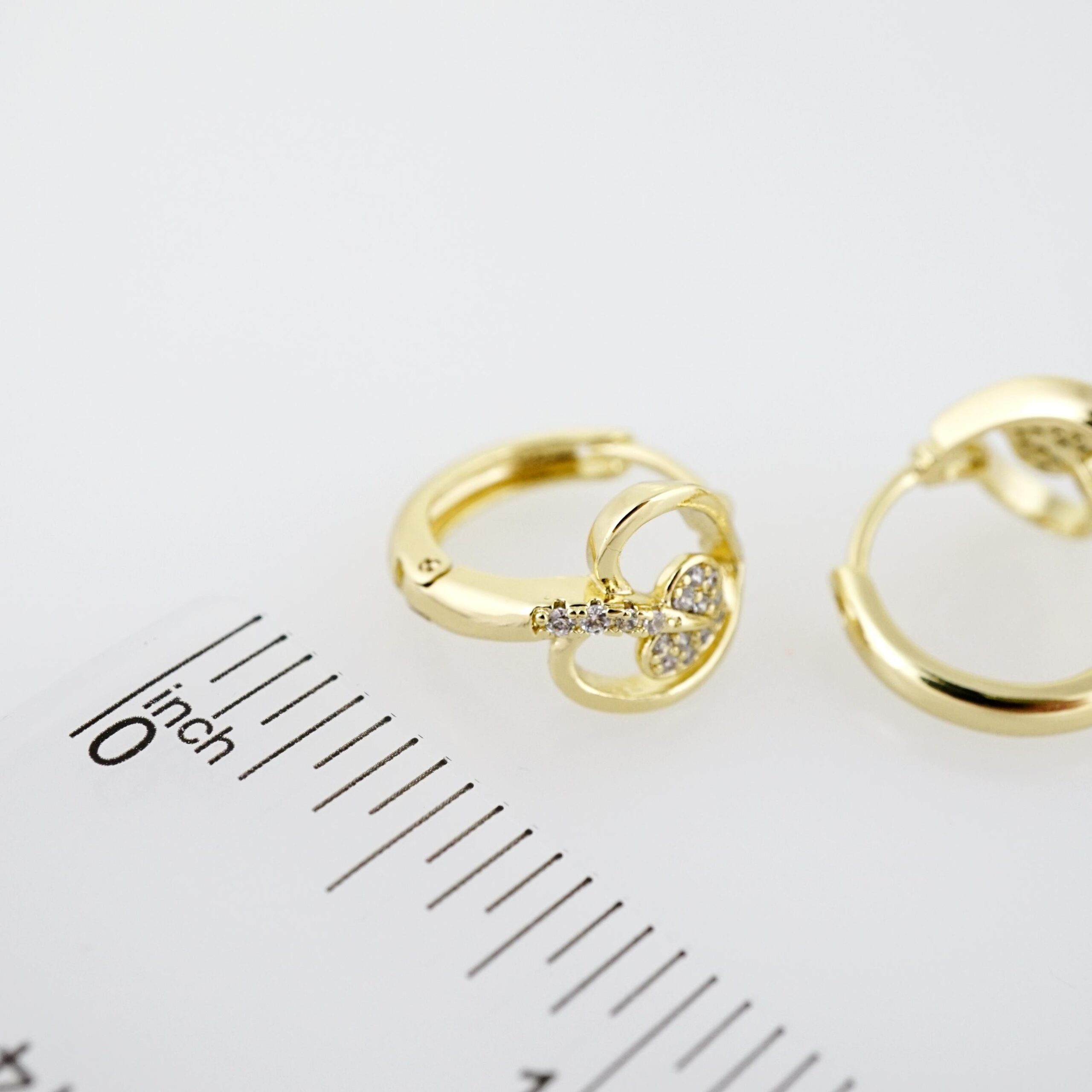 Arete de Acero Bañado en Oro 14k - EA502 - Imagen 3