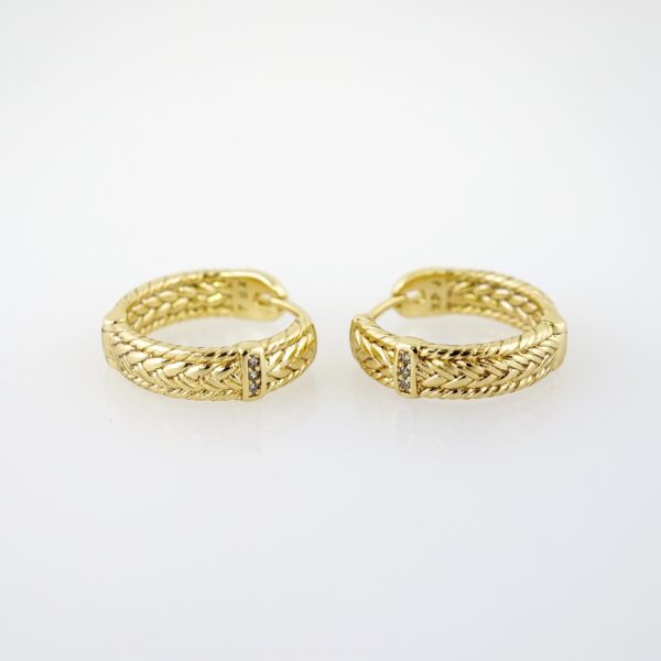 Arete de Acero Bañado en Oro 14k - EA504