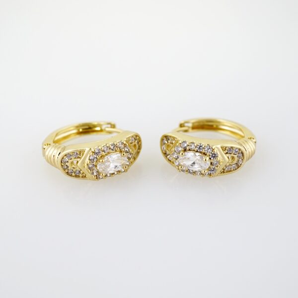 Arete de Acero Bañado en Oro 14k - EA517