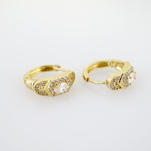 Arete de Acero Bañado en Oro 14k - EA517 - Imagen 2