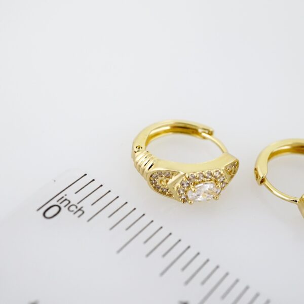 Arete de Acero Bañado en Oro 14k - EA517 - Imagen 3
